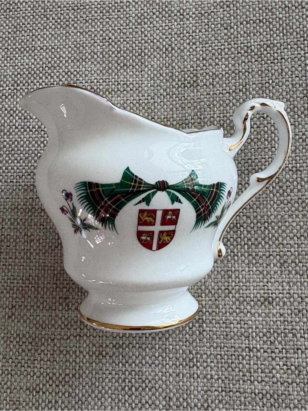 Royal Adderley Newfoundland Tartan Christmas Creamer Fine Bone China England